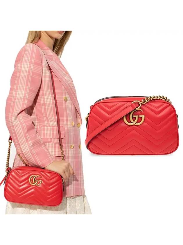 Small Leather Shoulder Bag Red - GUCCI - BALAAN 2