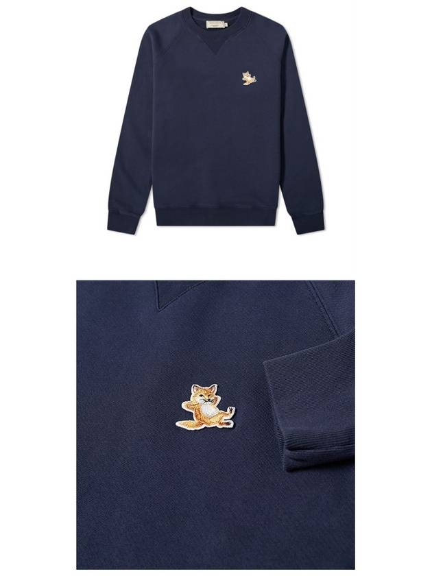 Chillax Fox Patch Classic Sweatshirt Navy - MAISON KITSUNE - BALAAN 5