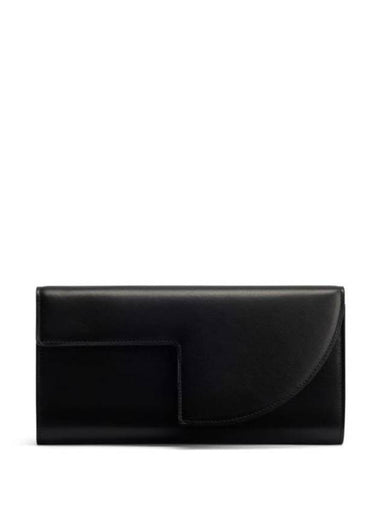 Chain Leather Clutch Bag Black - PATOU - BALAAN 1