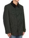 Men's Waxed Cotton Jacket Dark Green - MAISON MARGIELA - BALAAN 6