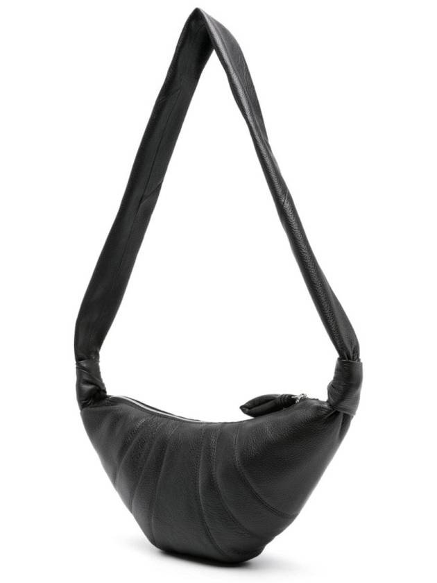 Soft Grained Leather Small Croissant Crossbody Bag Black - LEMAIRE - BALAAN 4