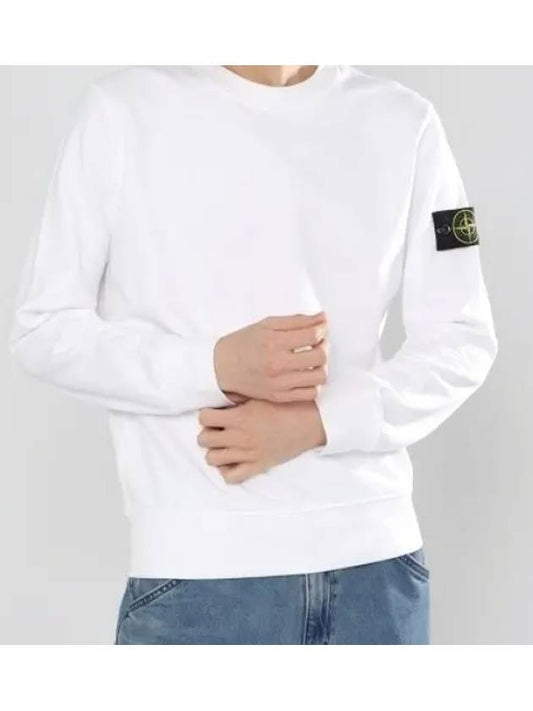 Wappen Patch Garment Dyed Sweatshirt White - STONE ISLAND - BALAAN 2