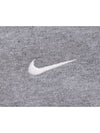 Swoosh Crew Neck Brushed Hoodie Grey - NIKE - BALAAN 4