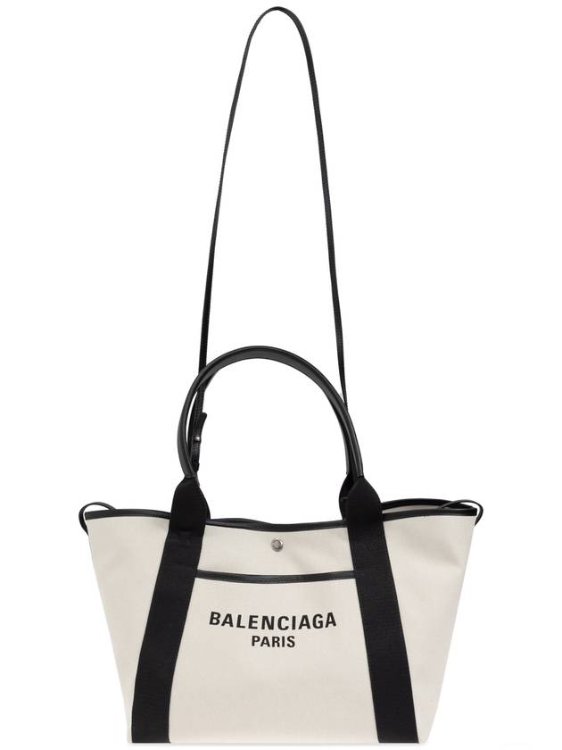 Women s Biarritz Medium Tote Bag Beige Black - BALENCIAGA - BALAAN 8