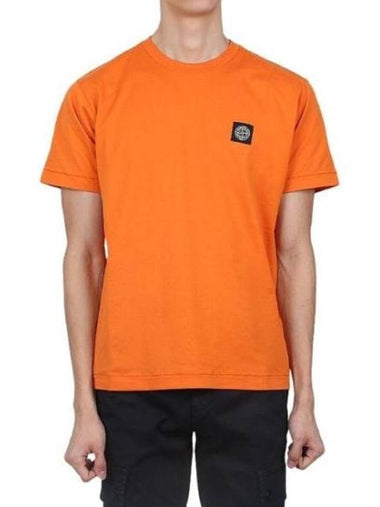 Stone Island Short Sleeve T Shirt 746593 Orange - STONE ISLAND - BALAAN 1