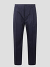 Cotton Silk Slacks Navy - DIOR - BALAAN 1