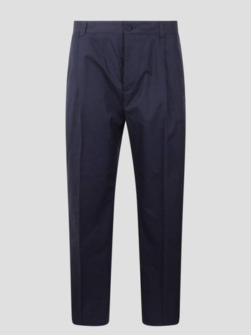 Cotton Silk Slacks Navy - DIOR - BALAAN 1