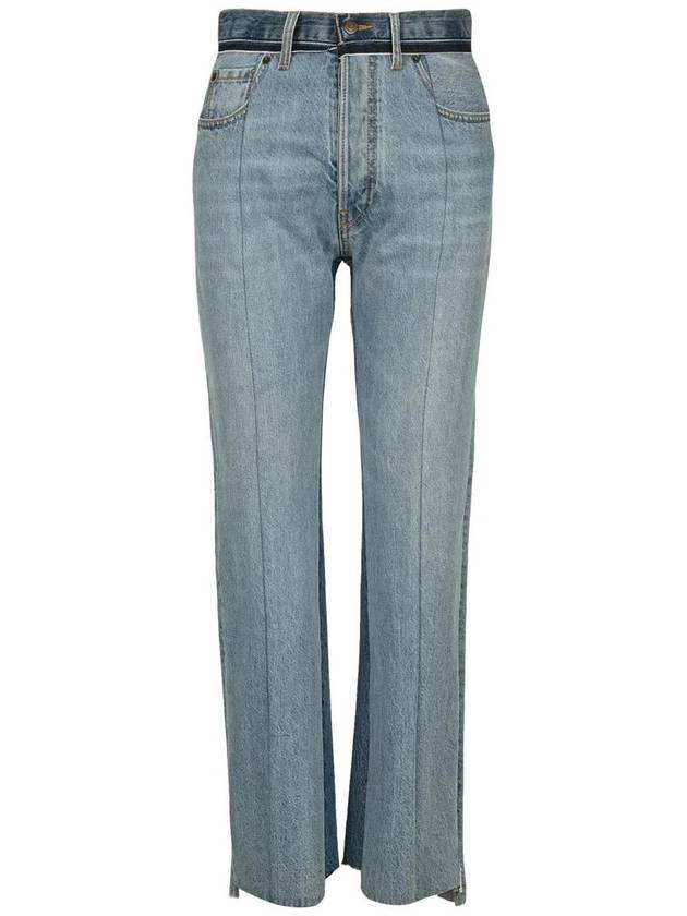 two-tone denim straight jeans - MAISON MARGIELA - BALAAN 2