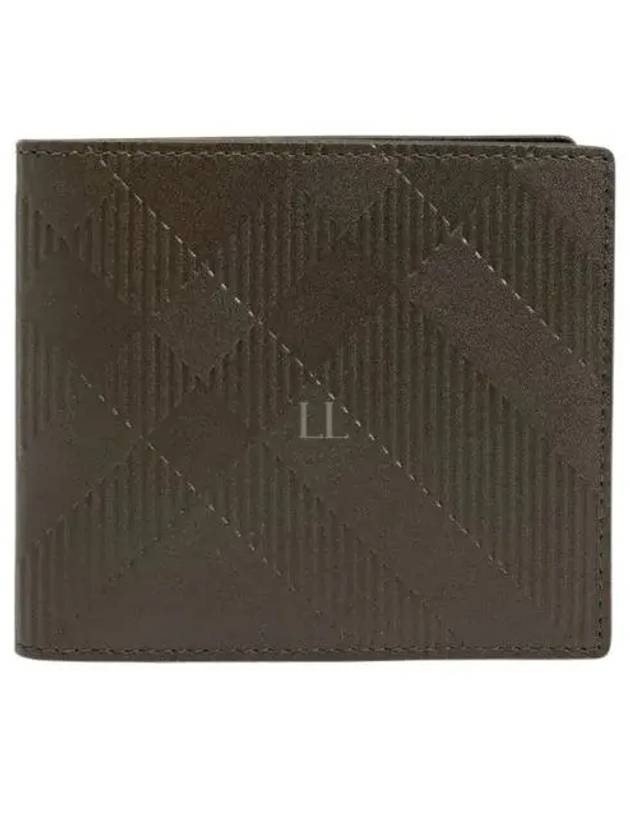 Check Foldable Half Wallet Green - BURBERRY - BALAAN 2