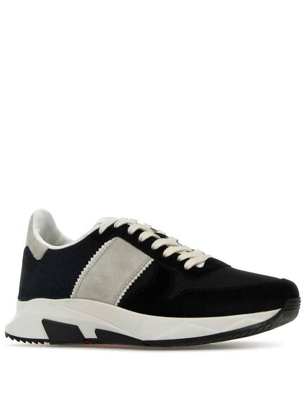 Colourblock Low-Top Sneakers White Black - TOM FORD - BALAAN 3