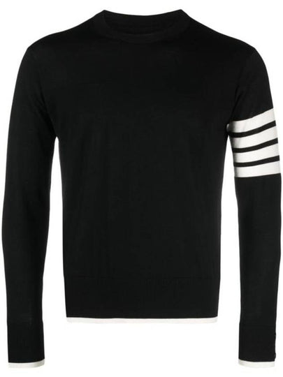 4-Bar Knit Top Black - THOM BROWNE - BALAAN 2