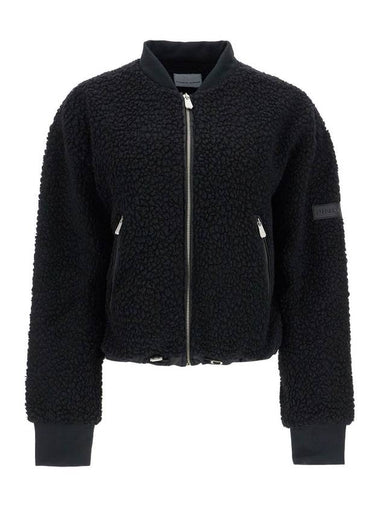 Teddy Bomber Fur Jacket Black - PINKO - BALAAN 1