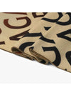 Lettering Double Wool Scarf Camel - SALVATORE FERRAGAMO - BALAAN 4