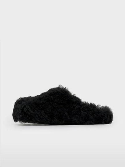 Shearling Mule Black - MARNI - BALAAN 2