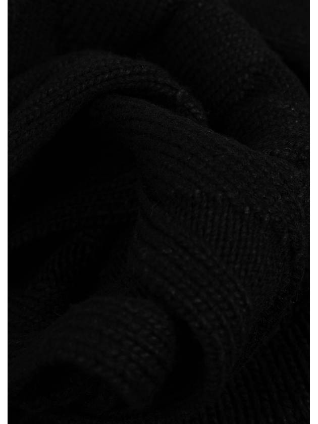 Balmain Scarf With Logo Patch, Men's, Black - BALMAIN - BALAAN 4