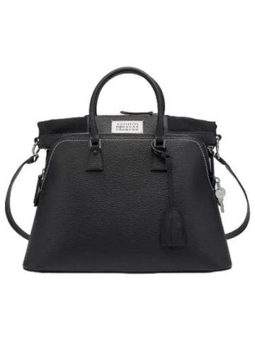 leather tote bag black handbag - MAISON MARGIELA - BALAAN 1