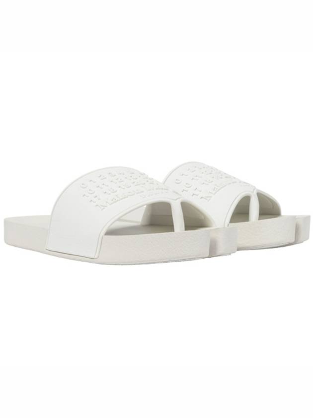 Embossed Logo Tabi Slippers White - MAISON MARGIELA - BALAAN 2