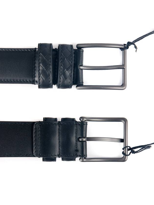 Plain Leather Belt Black - BOTTEGA VENETA - BALAAN 7