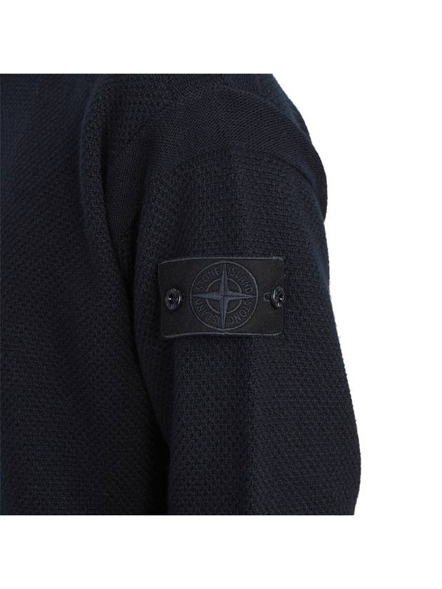 Ghost Piece Crew Neck Wool Knit Top Navy - STONE ISLAND - BALAAN 9