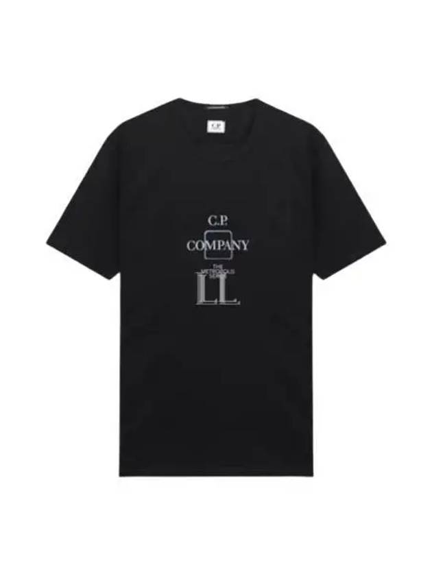 Mercerized Jersey Logo Print Short Sleeve T-Shirt Black - CP COMPANY - BALAAN 2