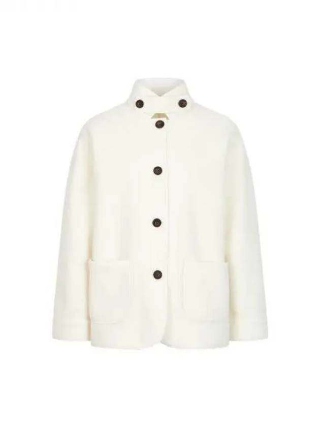 Women s Soft Cash Wool High Neck Jacket Ivory 270566 - GIORGIO ARMANI - BALAAN 1