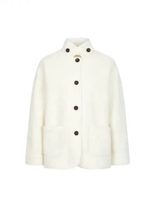 Women s Soft Cash Wool High Neck Jacket Ivory 270566 - GIORGIO ARMANI - BALAAN 1