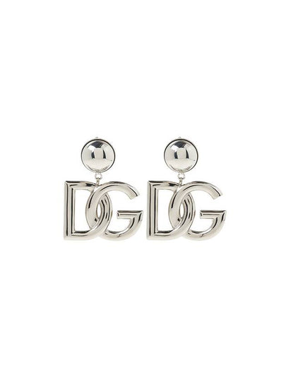 DG Logo Clip On Earrings Silver - DOLCE&GABBANA - BALAAN 2