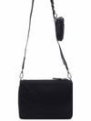 Triangle Logo Re-Nylon Saffiano Leather Shoulder Bag Black - PRADA - BALAAN 5