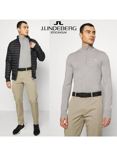 Kian Half Zip-Up Knit Top Melange Grey - J.LINDEBERG - BALAAN 2