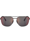 Rosa Pilot Frame Print Sunglasses SPS54ZDG008F - PRADA - BALAAN 1