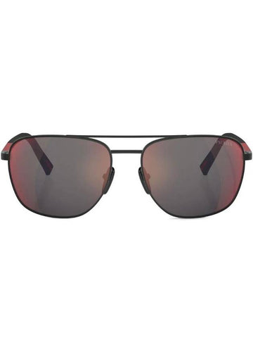 Rosa Pilot Frame Print Sunglasses SPS54ZDG008F - PRADA - BALAAN 1