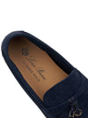 Summer Charms Walk Suede Loafers Navy - LORO PIANA - BALAAN.