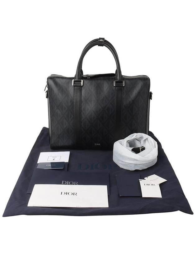 1ADBR088CDP Ringo Black CD Diamond Canvas Briefcase Department Store Invoice 34125Y - DIOR - BALAAN 8