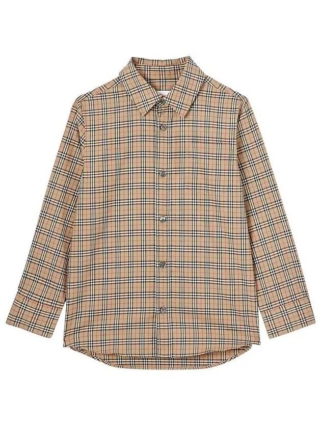 Kids Vintage Check Long Sleeve Shirt Beige - BURBERRY - BALAAN 3