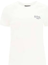 Denise Denise Logo Embroidered Short Sleeve TShirt White - A.P.C. - BALAAN 1