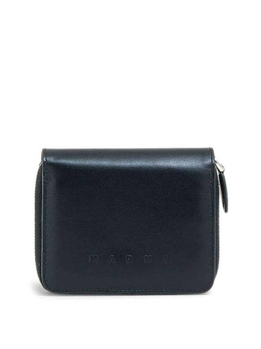 Embossed Logo Leather Wallet PFMI0096Q0P5298 - MARNI - BALAAN 1