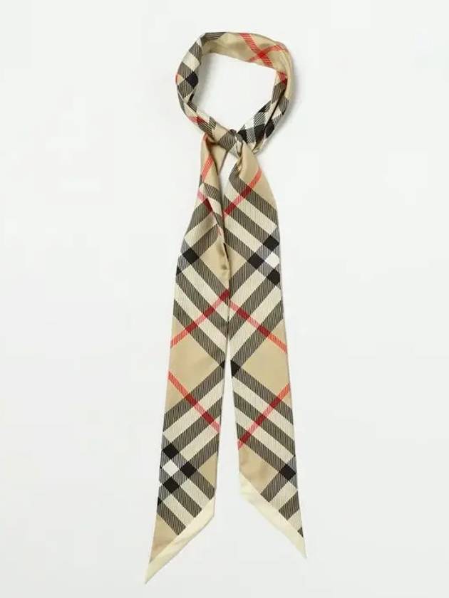 Skinny Check Silk Scarf Archive Beige - BURBERRY - BALAAN 6