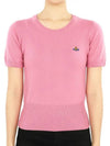 ORB Logo Short Sleeve Knit Top Pink - VIVIENNE WESTWOOD - BALAAN 3