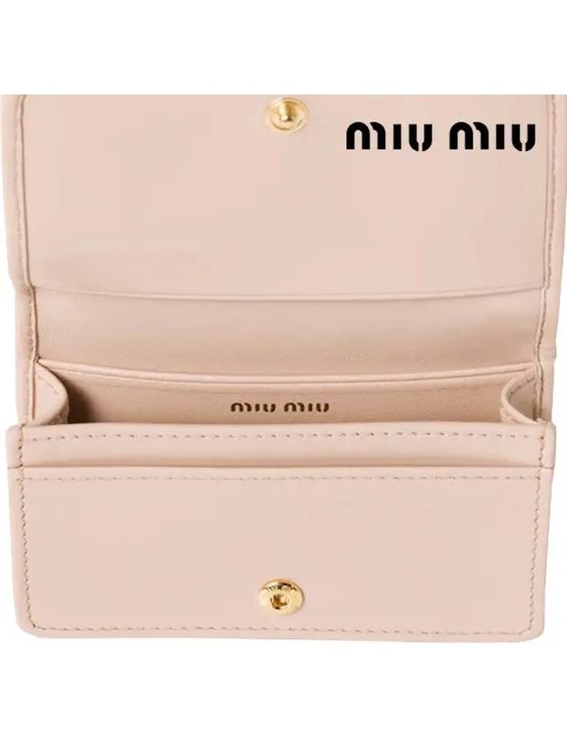 Matelasse Nappa Leather Half Wallet Powder Pink - MIU MIU - BALAAN 6