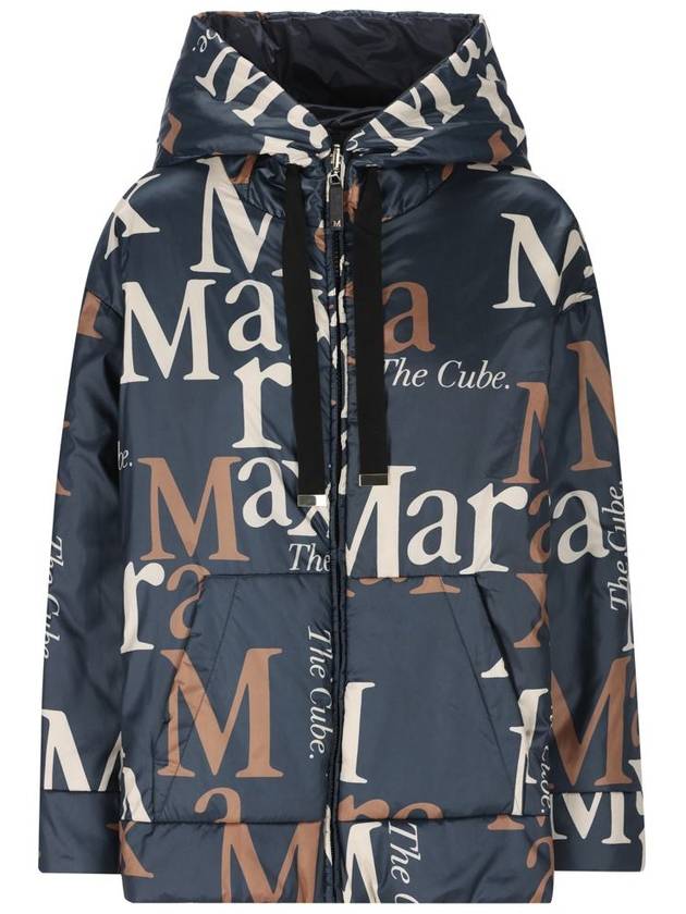 The Cube Logo Printed Reversible Padding Navy - MAX MARA - BALAAN 2