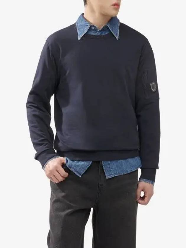 Light Fleece Sweatshirt Navy - CP COMPANY - BALAAN 2