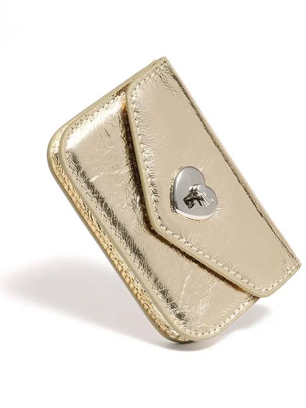 Heartlock compact business card card wallet shine gold - LE MASQUE - BALAAN 1