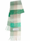 Check Mohair Muffler Grey Green - ACNE STUDIOS - BALAAN 1