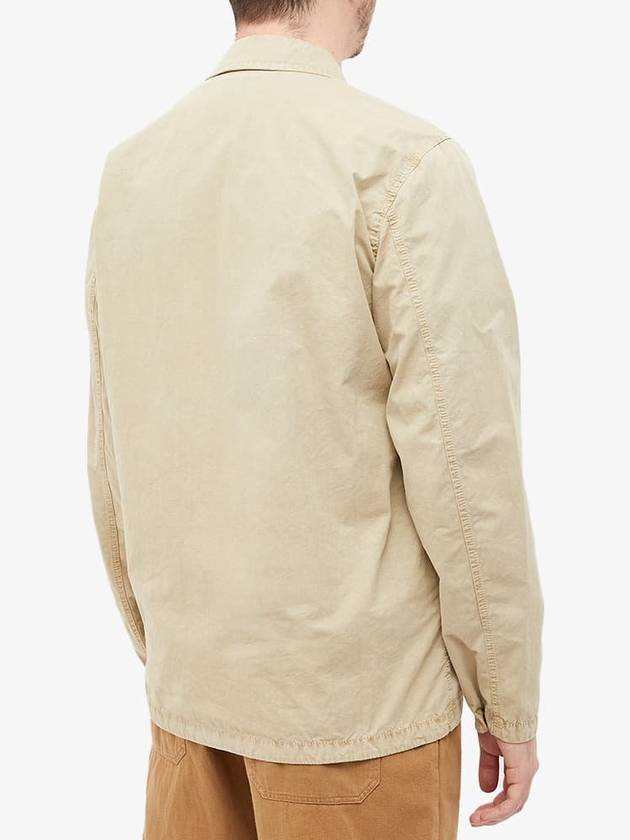 Wappen Patch Old Effect Zip-Up Jacket Beige - STONE ISLAND - BALAAN 5