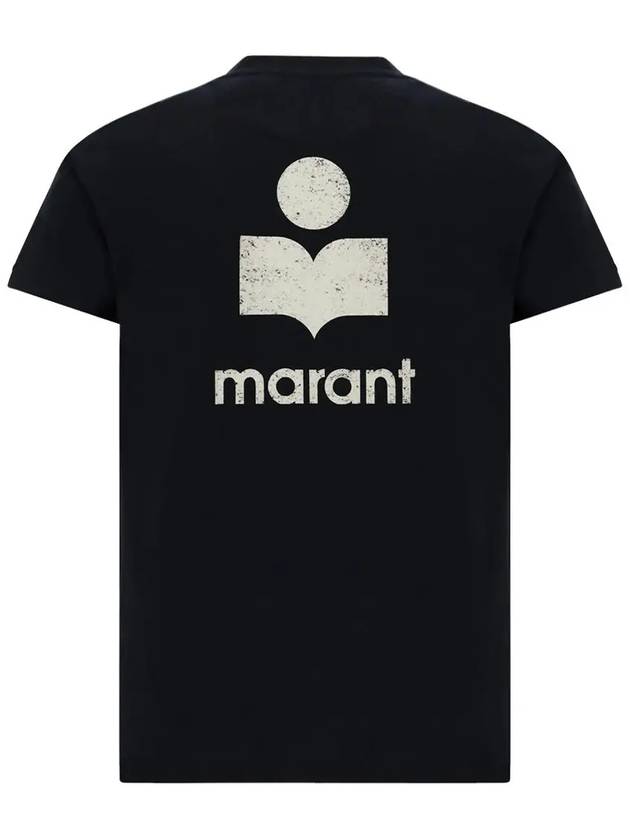 Zafferh Logo Cotton Short Sleeve T-Shirt Black - ISABEL MARANT - BALAAN 4