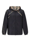 Sliced Check Zip-Up Hoodie Black - BURBERRY - BALAAN 2