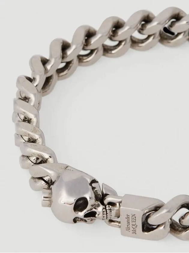 brass charm chain link bracelet silver - ALEXANDER MCQUEEN - BALAAN 4