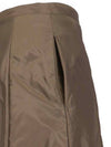 Zip-Up Padded Midi A-Line Skirt Brown - ASPESI - BALAAN 4