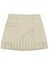 23SSK010W Woven Skirt Beige - CHUCUCHU - BALAAN 1