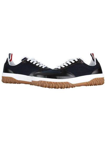 Letterman Panel Low-Top Sneakers Navy - THOM BROWNE - BALAAN 2